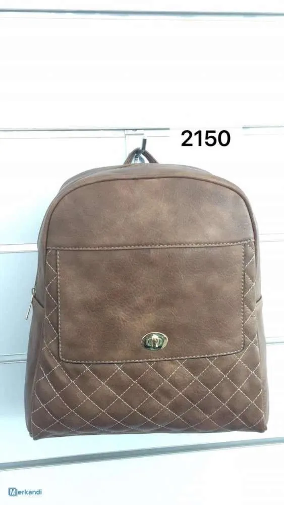 MOCHILA PARA MUJER  BROWN GRID