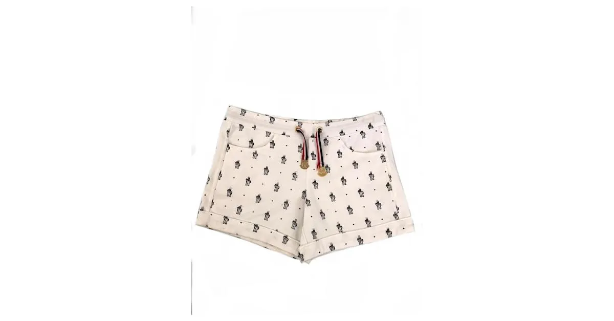 Moncler Mini Short MonogramMini Short Monogram Blanco 