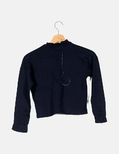 Name it Sudadera azul marino detalle flecos