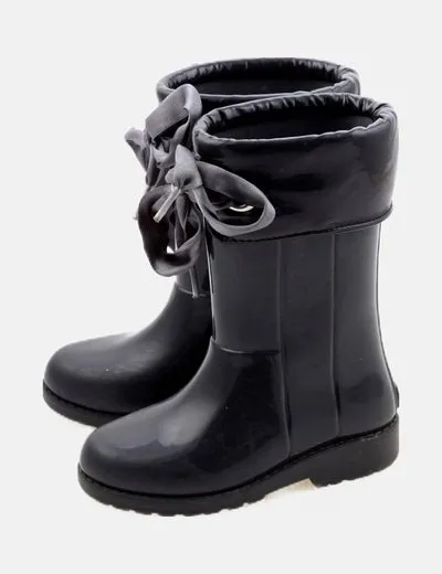 NoName Bota de agua gris marengo detalle lazo