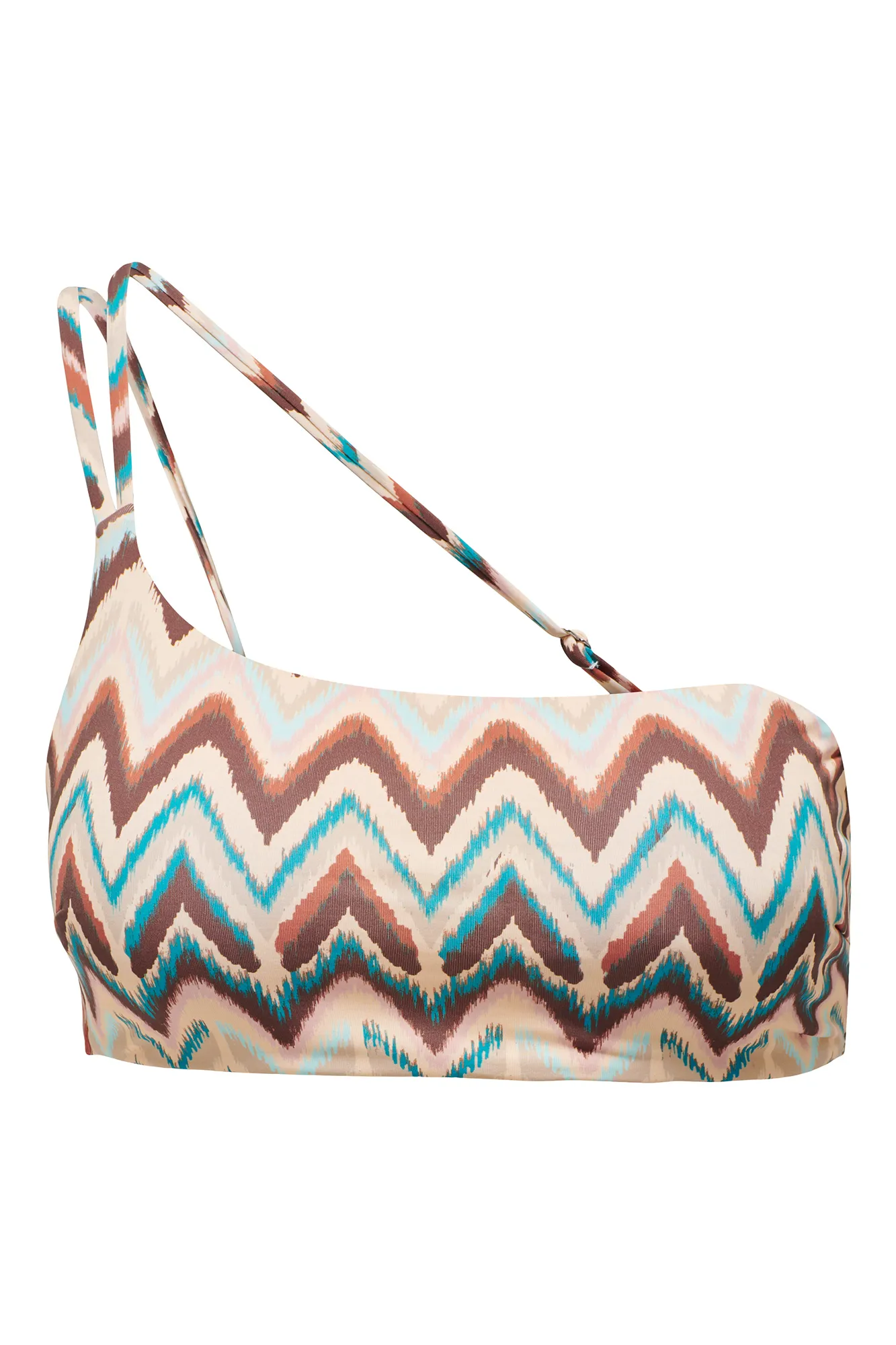 Only Top de bikini asimétrico estampado