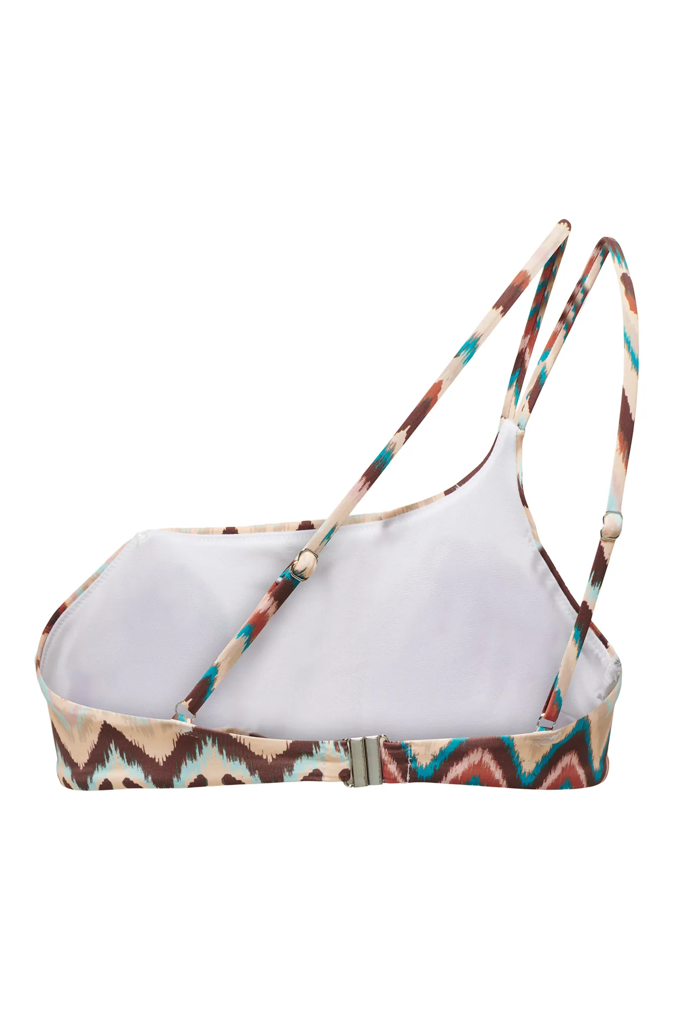 Only Top de bikini asimétrico estampado