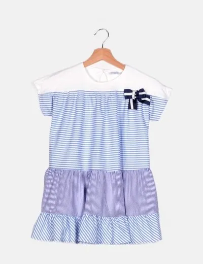 Original Marines Vestido rayas azules detalle lazo