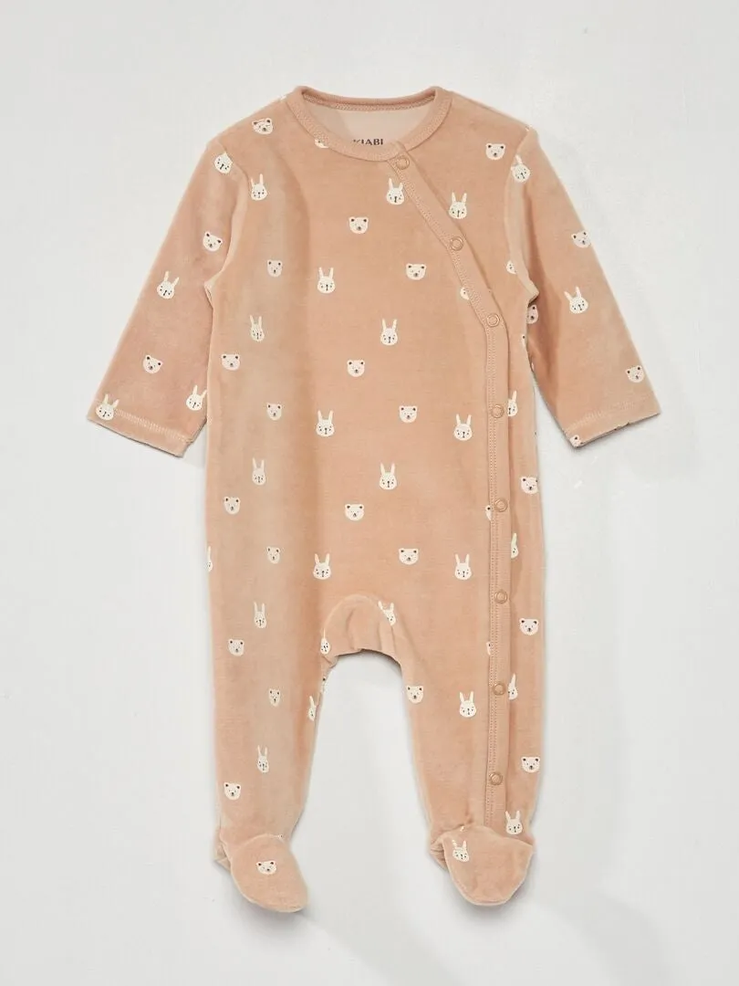 PACK DE 2 PIJAMAS DE TERCIOPELO  2 PIEZAS  MARRON