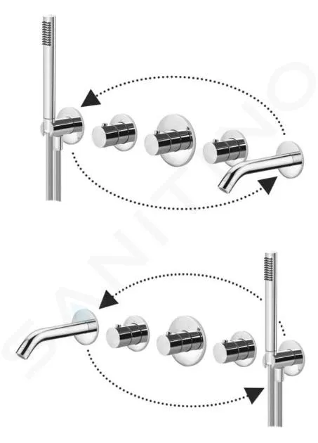 PAFFONI MODULAR BOX  GRIFO EMPOTRADO TERMOSTáTICO, PARA 2 DISPOSITIVOS, NEGRO MATE MDE001NO