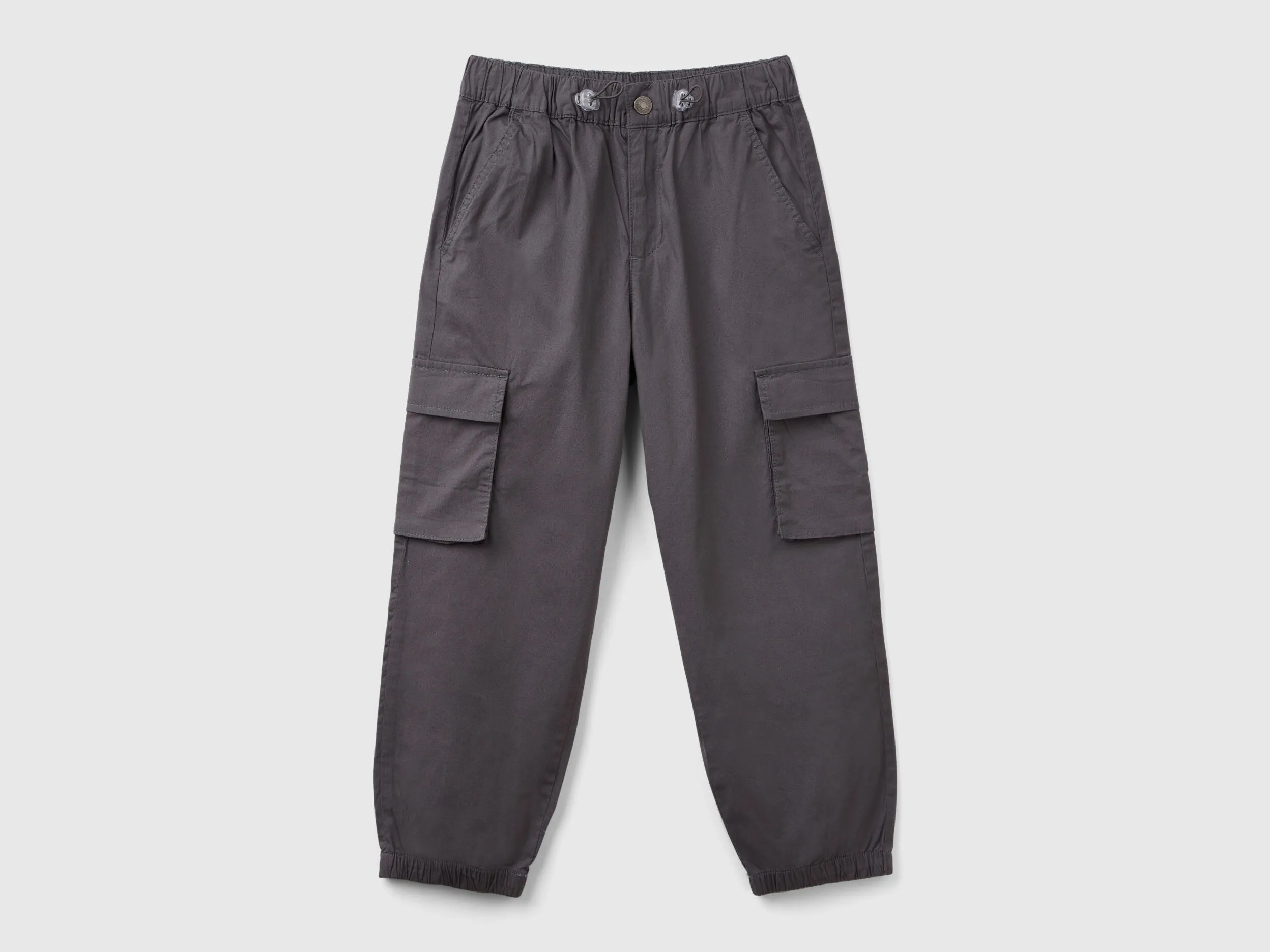 Pantalón parachute de algodón elástico