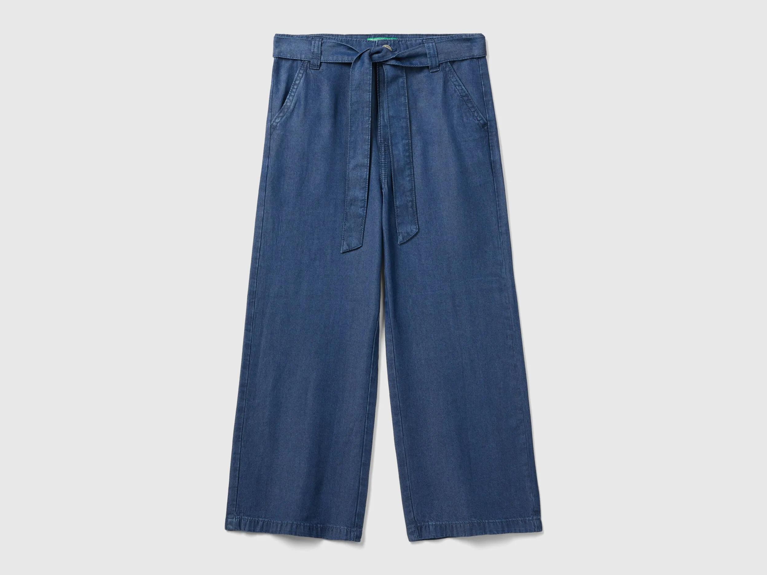 Pantalón wide fit de cambray