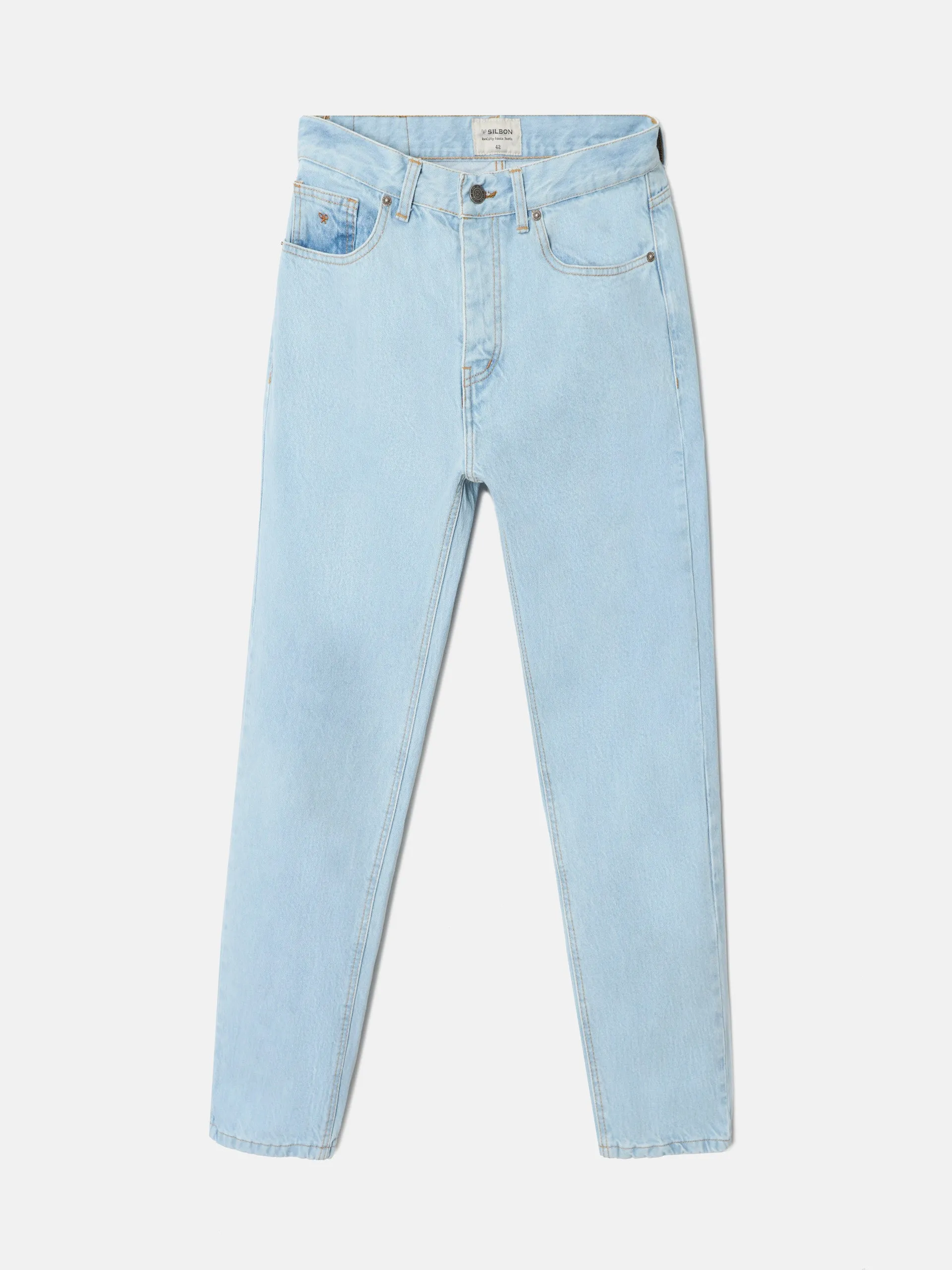 Pantalon sport denim cropped azul