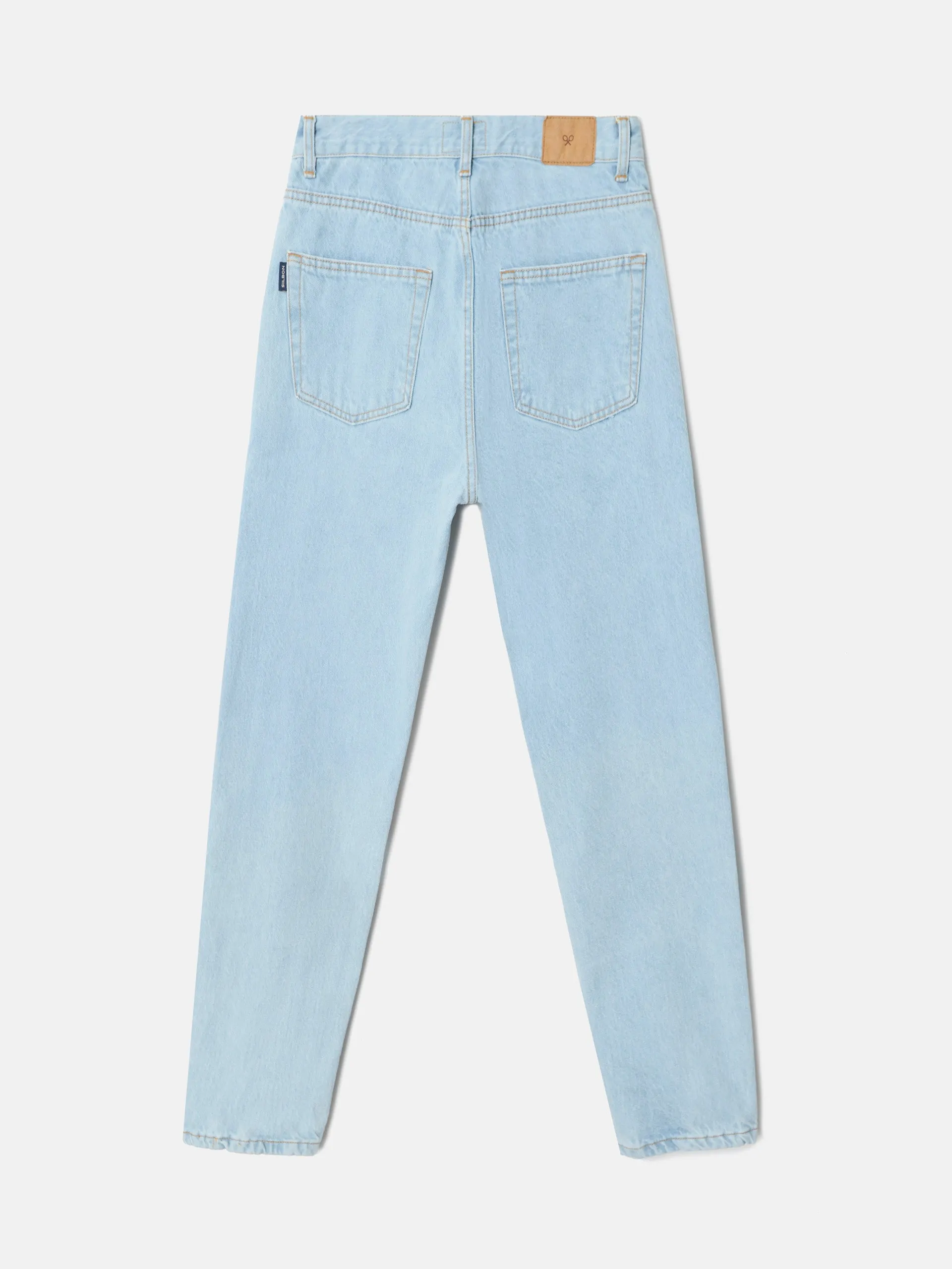 Pantalon sport denim cropped azul
