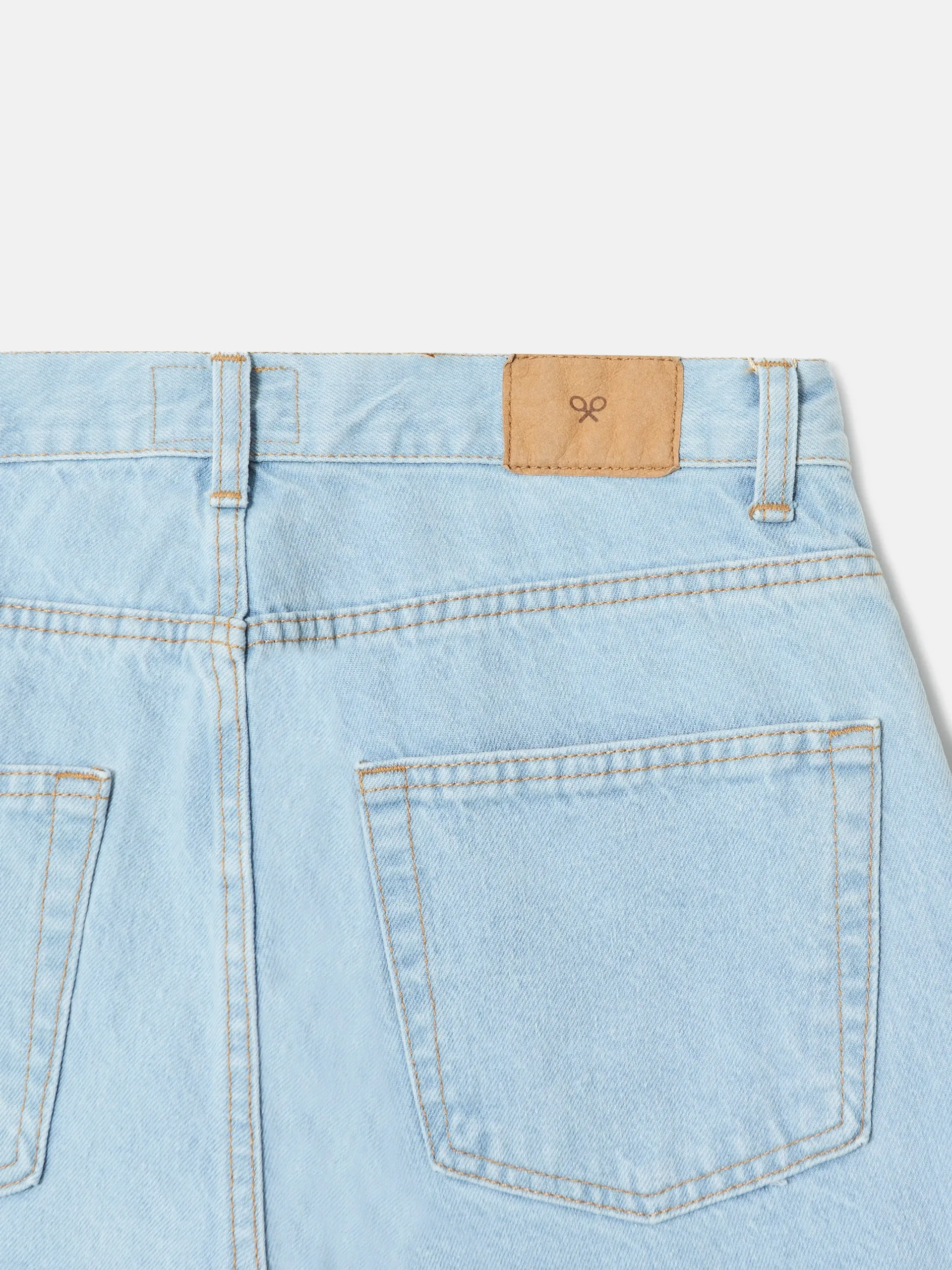 Pantalon sport denim cropped azul