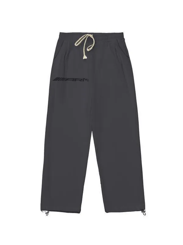 Pantalones deportivos con cordones y estampado de letras