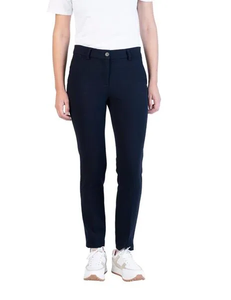 Pantalones y vaqueros negros para mujer con estampado de hongo.