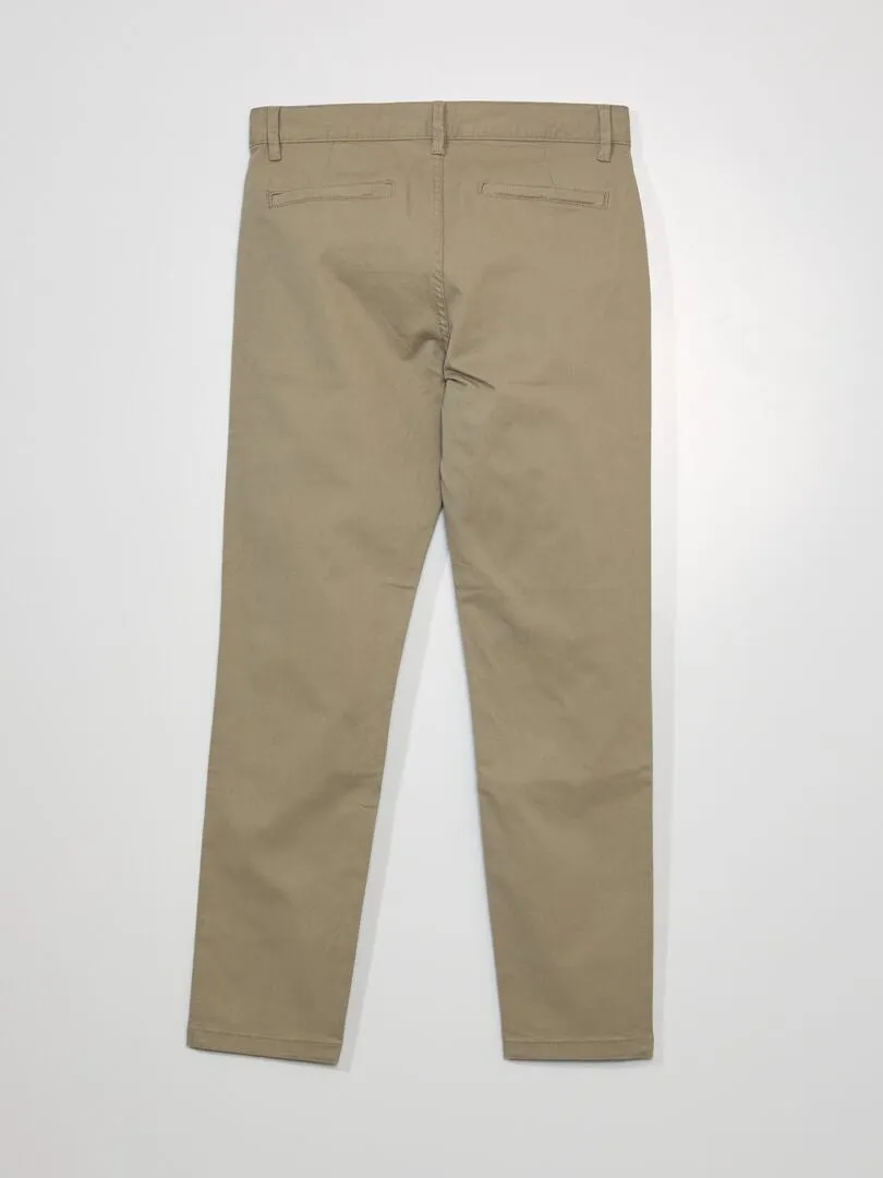 PANTALóN CHINO SLIM L30  BEIGE