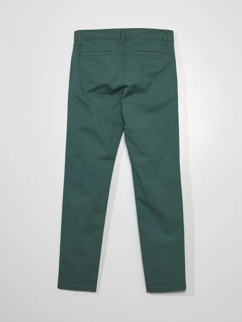 PANTALóN CHINO SLIM  VERDE