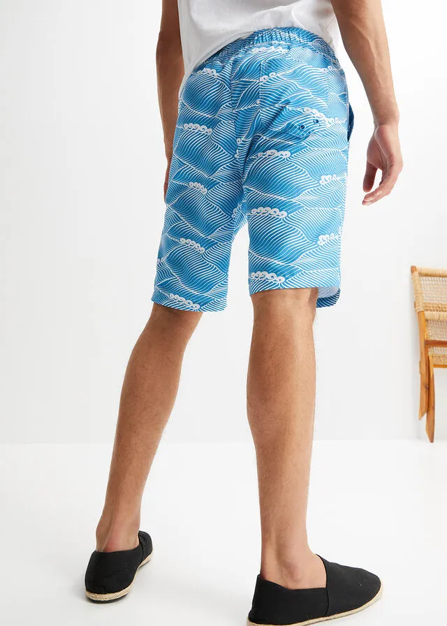 Pantalón corto Azul mediterráneo con estampado gráfico