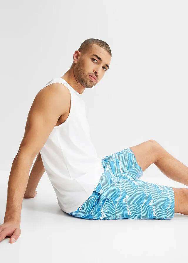 Pantalón corto Azul mediterráneo con estampado gráfico