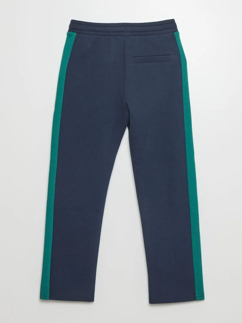 PANTALóN DE JOGGING DE PIQUé DE ALGODóN  AZUL