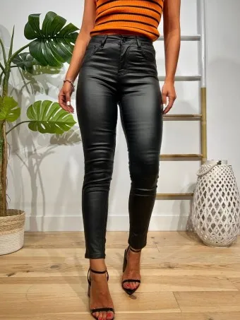 Pantalón Encerado KALIS OVERSIZE Negro