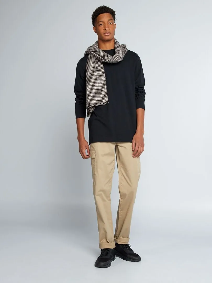 PANTALóN RECTO MULTIBOLSILLOS +1,90 M  L38  BEIGE
