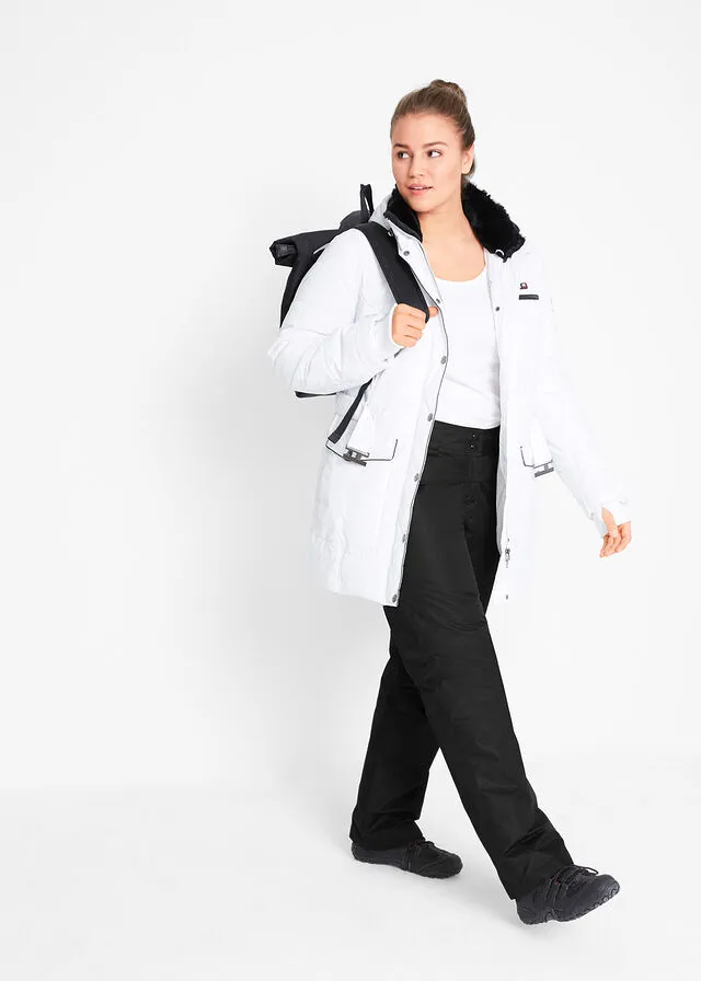 Pantalón térmico funcional de esquí con corte recto Negro