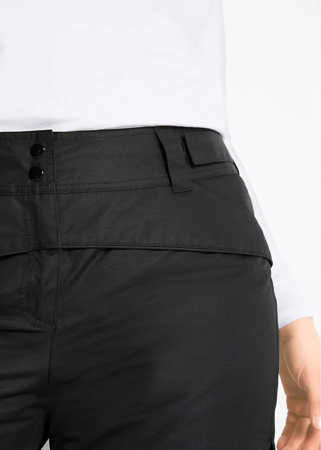 Pantalón térmico funcional de esquí con corte recto Negro