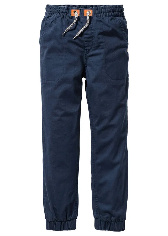 Pantalón térmico para niños con forro suave de algodón Azul oscuro