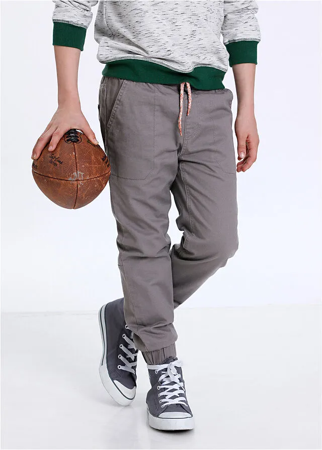 Pantalón térmico para niños con forro suave de algodón Azul oscuro