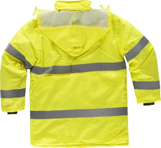 Parka acolchada con cierre de cremallera Amarillo