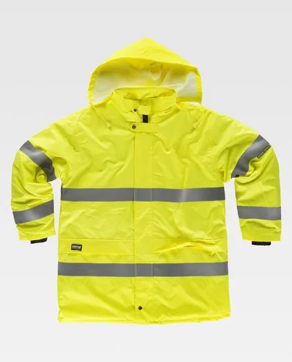 Parka acolchada con cierre de cremallera Amarillo