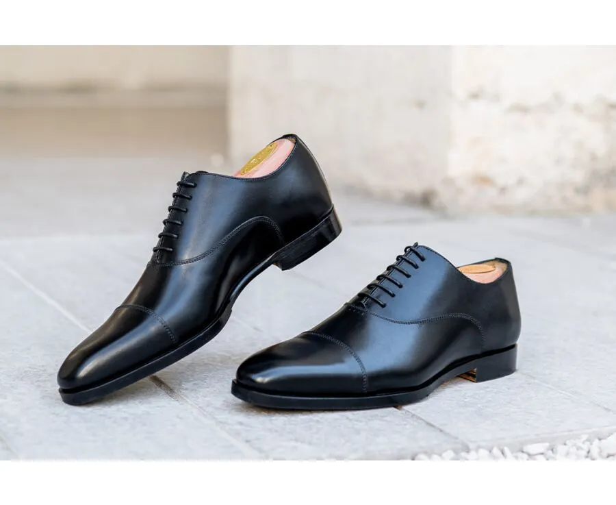 PATINA BLACK OXFORD SHOES  LEATHER OUTSOLE & RUBBER PAD  SPEZIA II PATIN