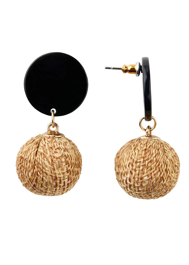 PENDIENTES NEGROCOLOR NATURAL