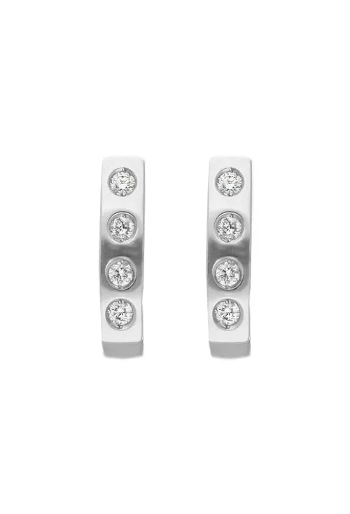 Pendientes oro blanco  18k con diamantes 192_Z1262