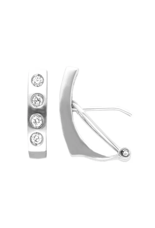 Pendientes oro blanco  18k con diamantes 192_Z1262