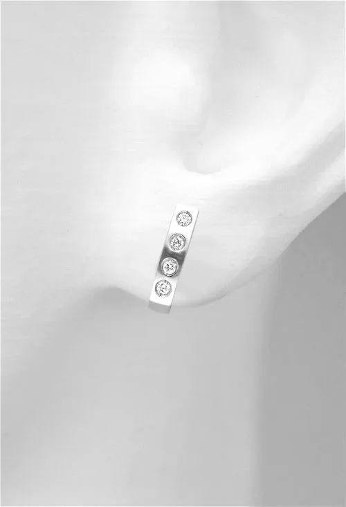 Pendientes oro blanco  18k con diamantes 192_Z1262