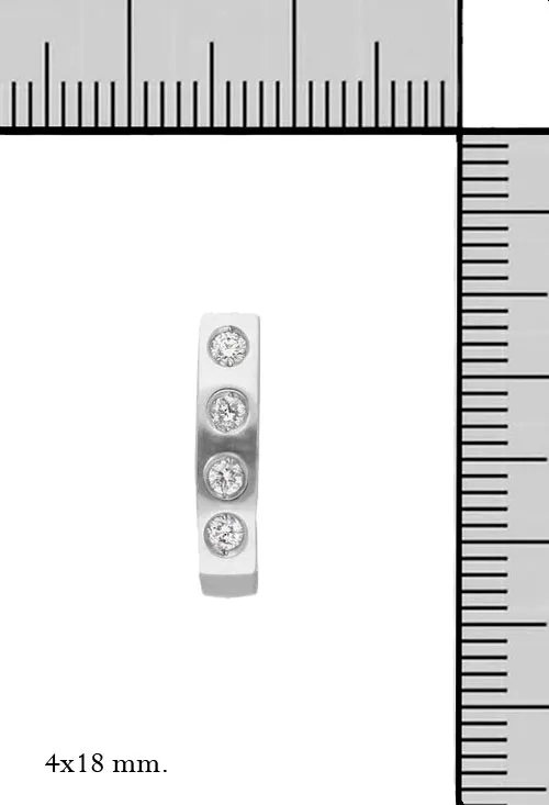 Pendientes oro blanco  18k con diamantes 192_Z1262