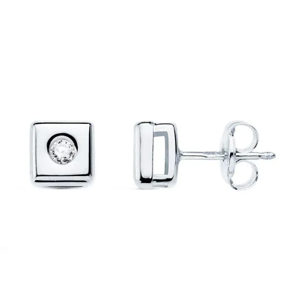 Pendientes Oro Diamantes 0.100 Qtes.
