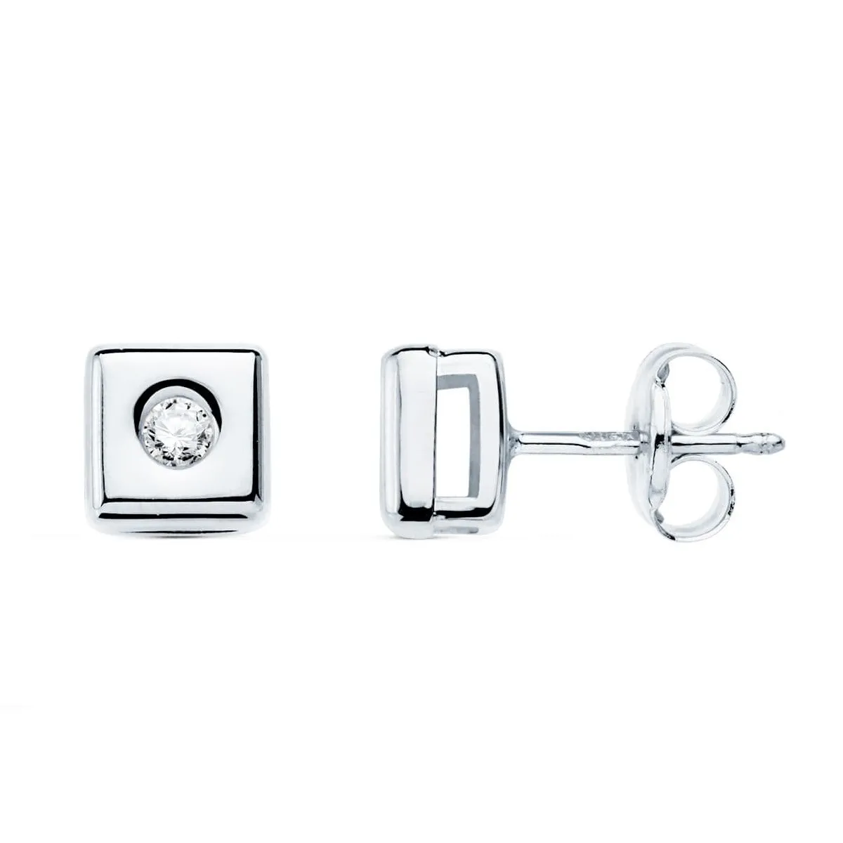 Pendientes Oro Diamantes 0.100 Qtes.