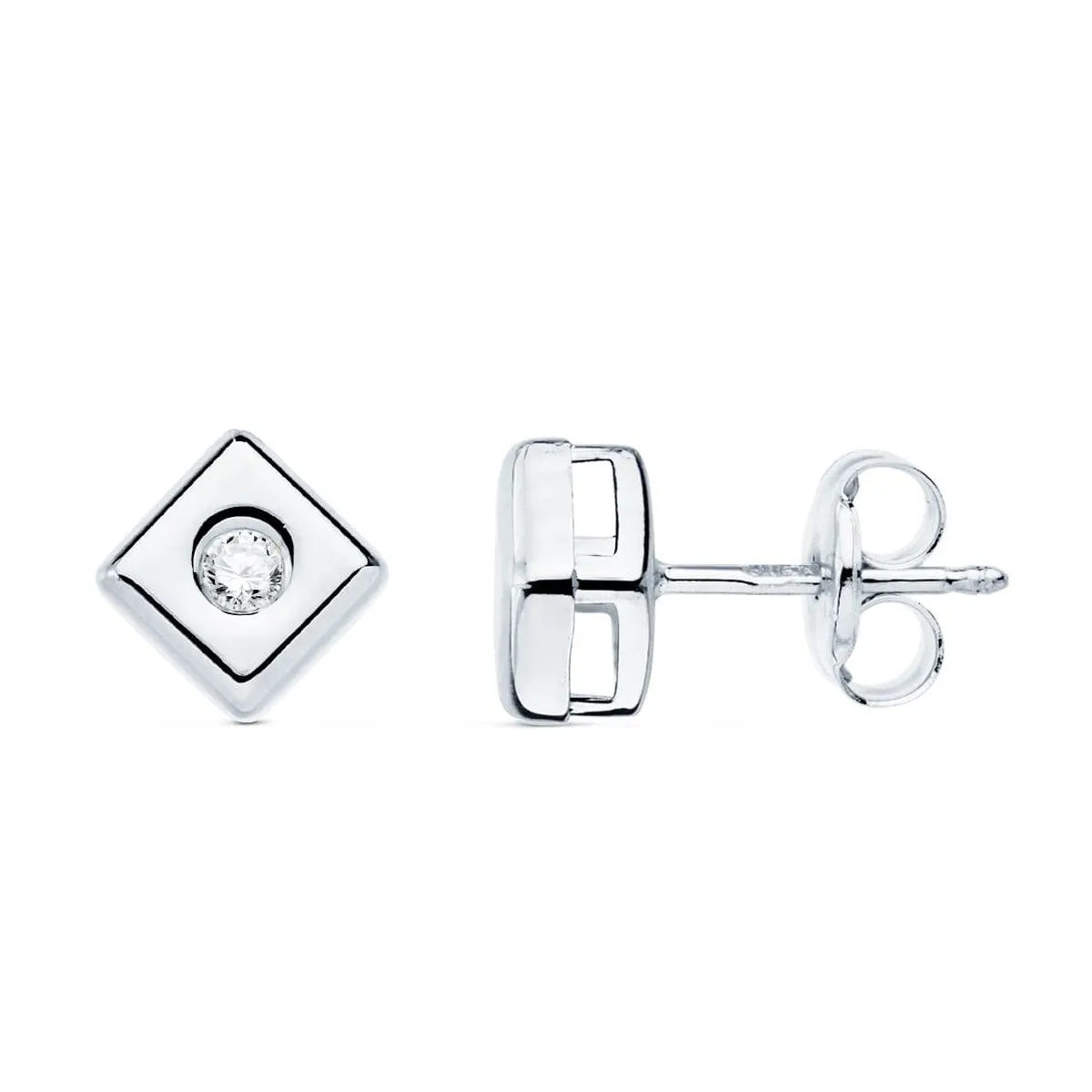 Pendientes Oro Diamantes 0.100 Qtes.