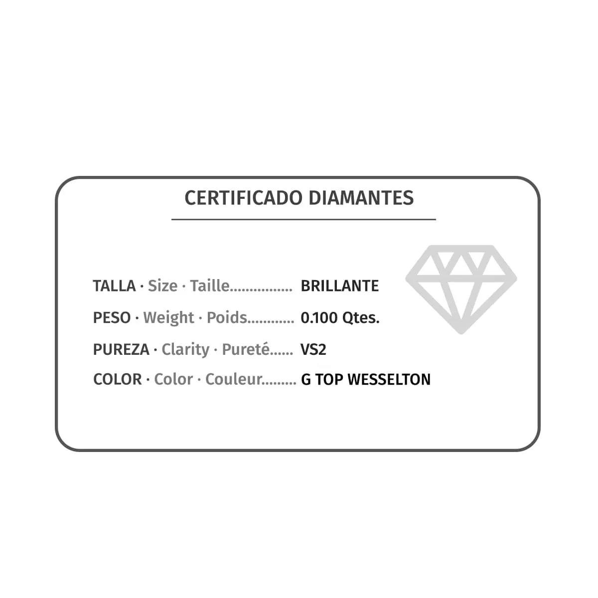 Pendientes Oro Diamantes 0.100 Qtes.