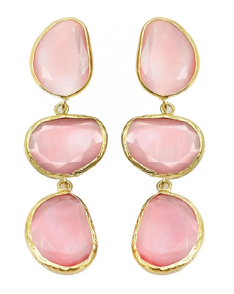 PENDIENTES ROSAS PARA INVITADAS DE BODA Y OTROS EVENTOS