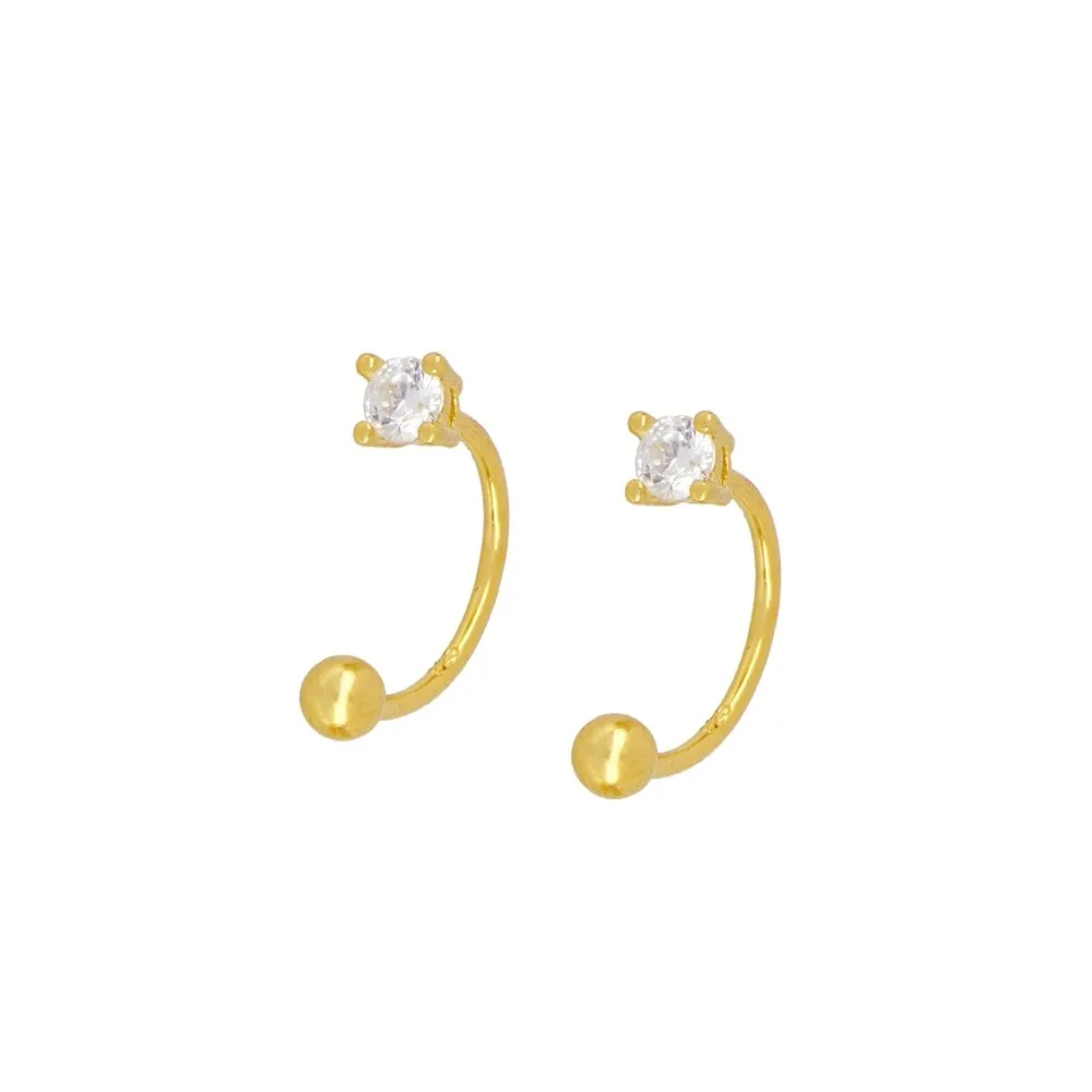 Piercing Circonita Curved Oro