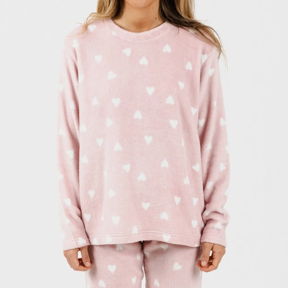 Pijama coral Olga rosa palo