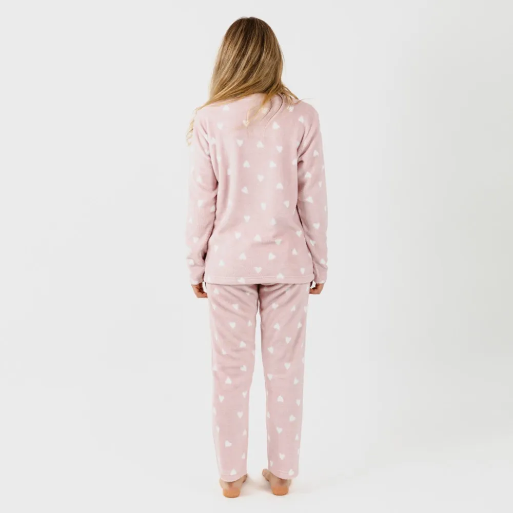 Pijama coral Olga rosa palo