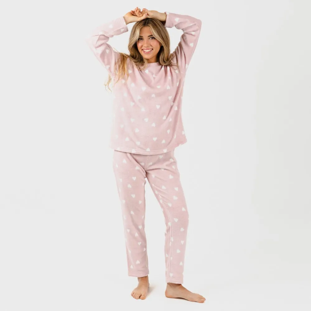 Pijama coral Olga rosa palo