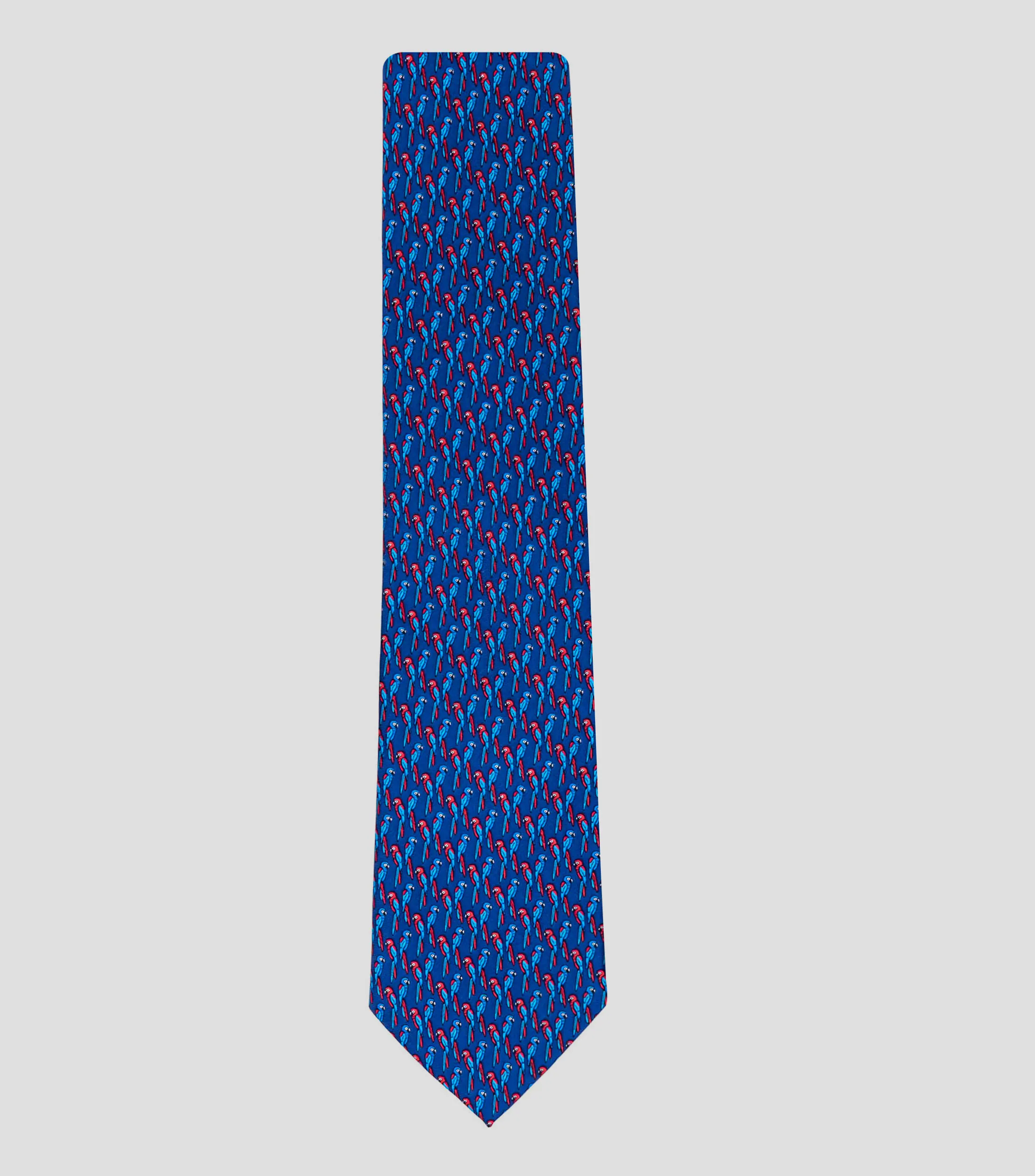 Pineda Covalin Corbata Ancha en Seda Estampada de Guacamayas