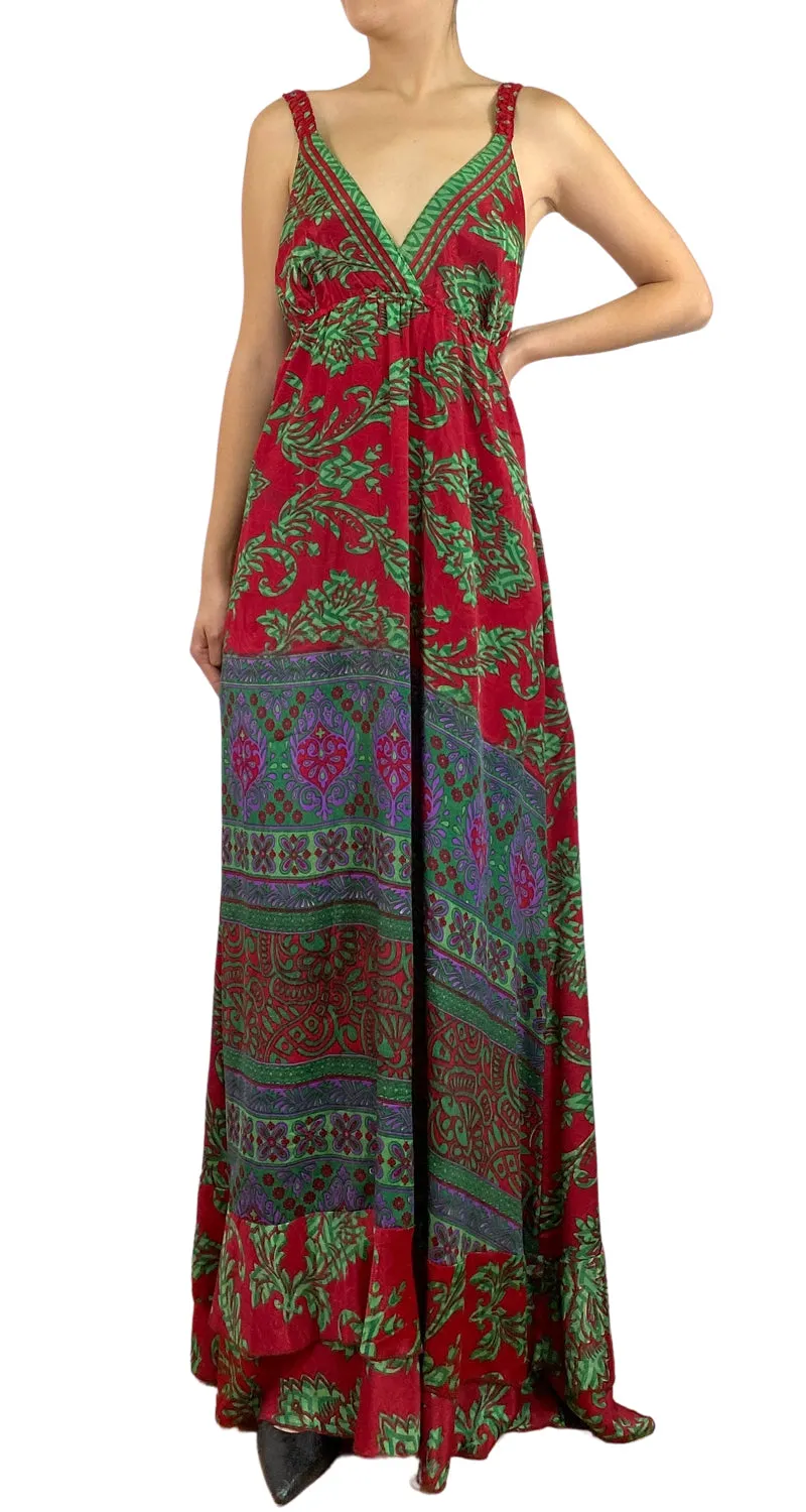 PIPPA Vestido Maxi Burdeo