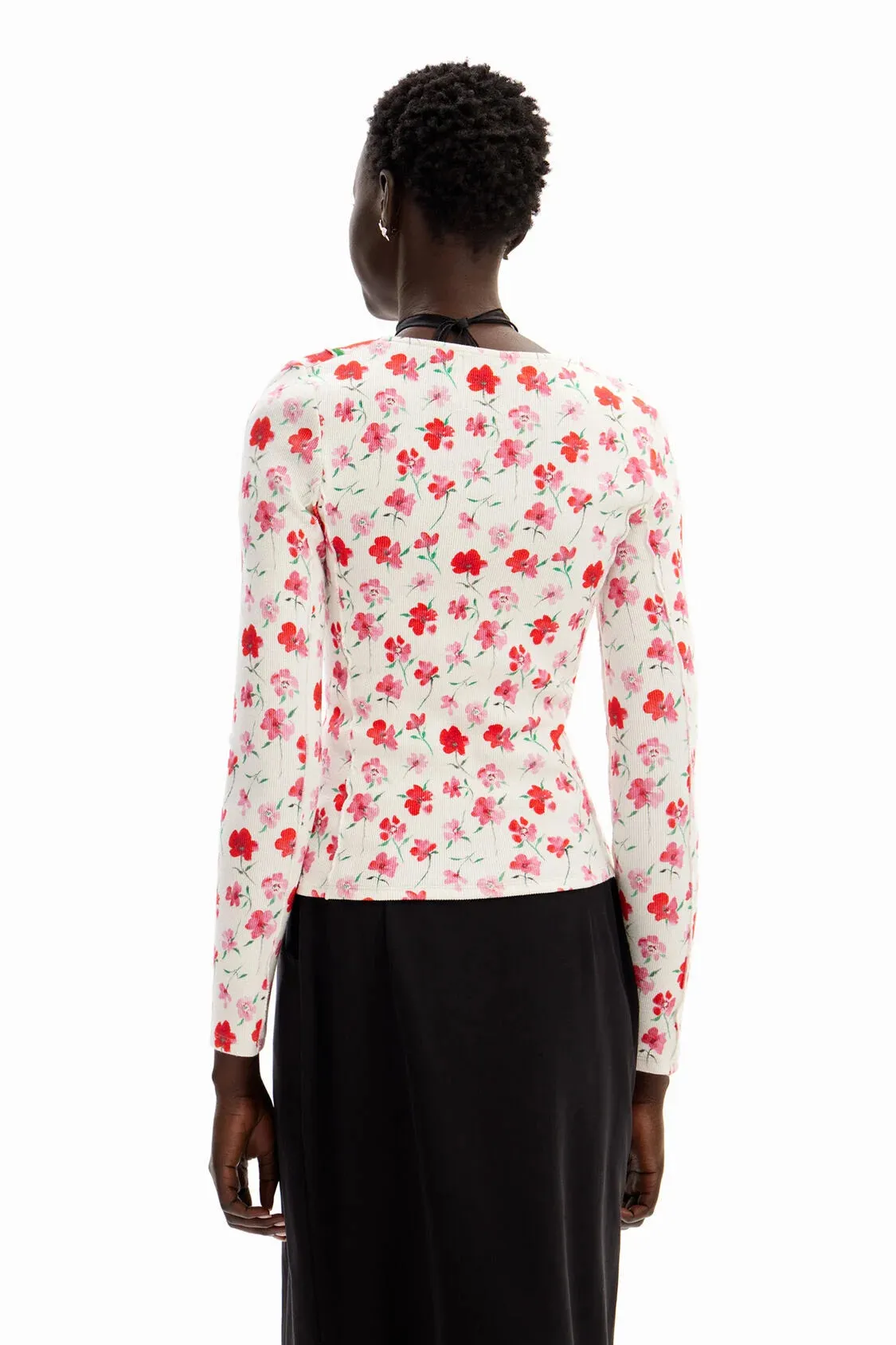 Playera patch flores DESIGUAL