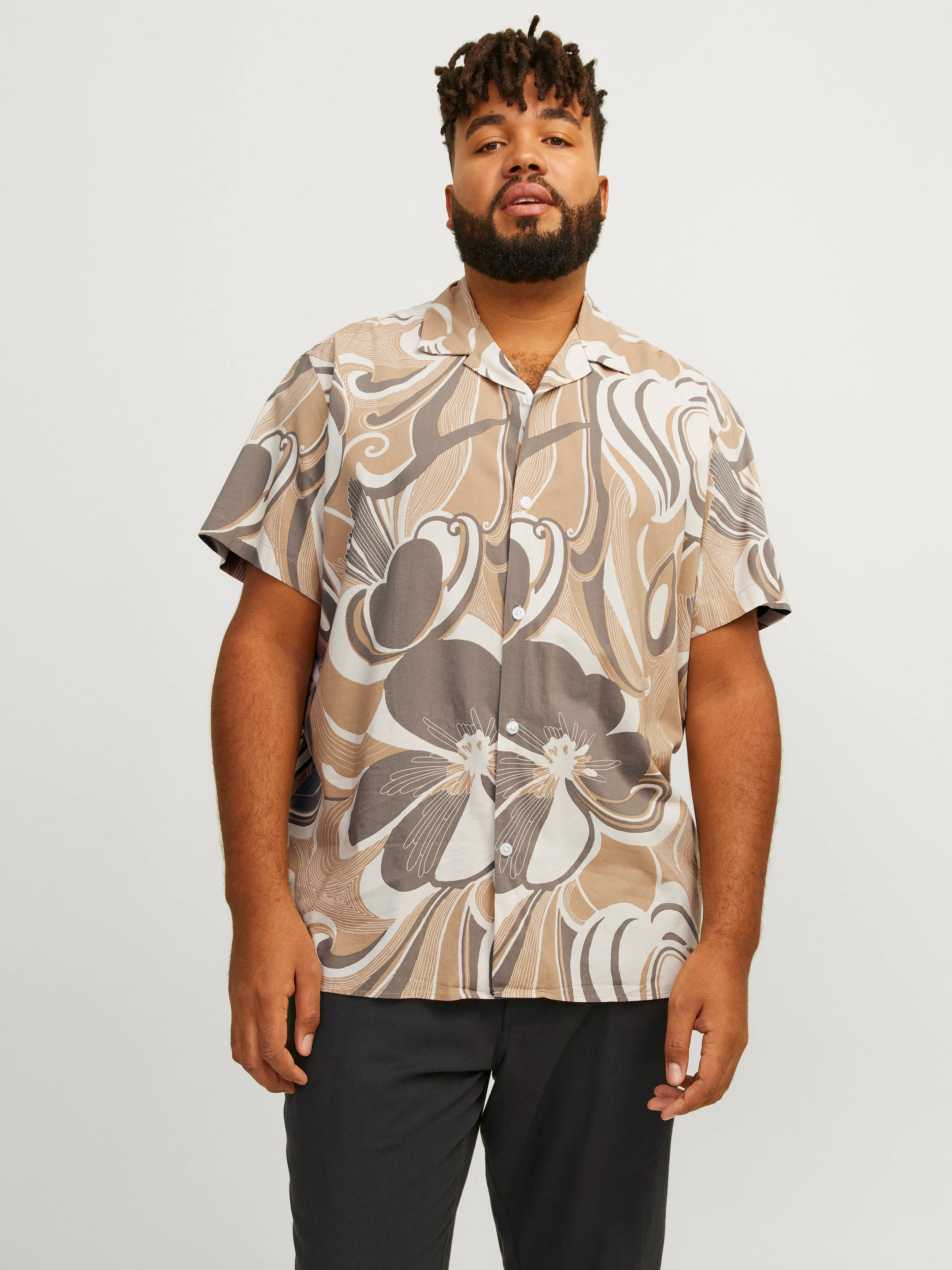 Plus Camisa Corte loose | Beige | Jack & Jones®