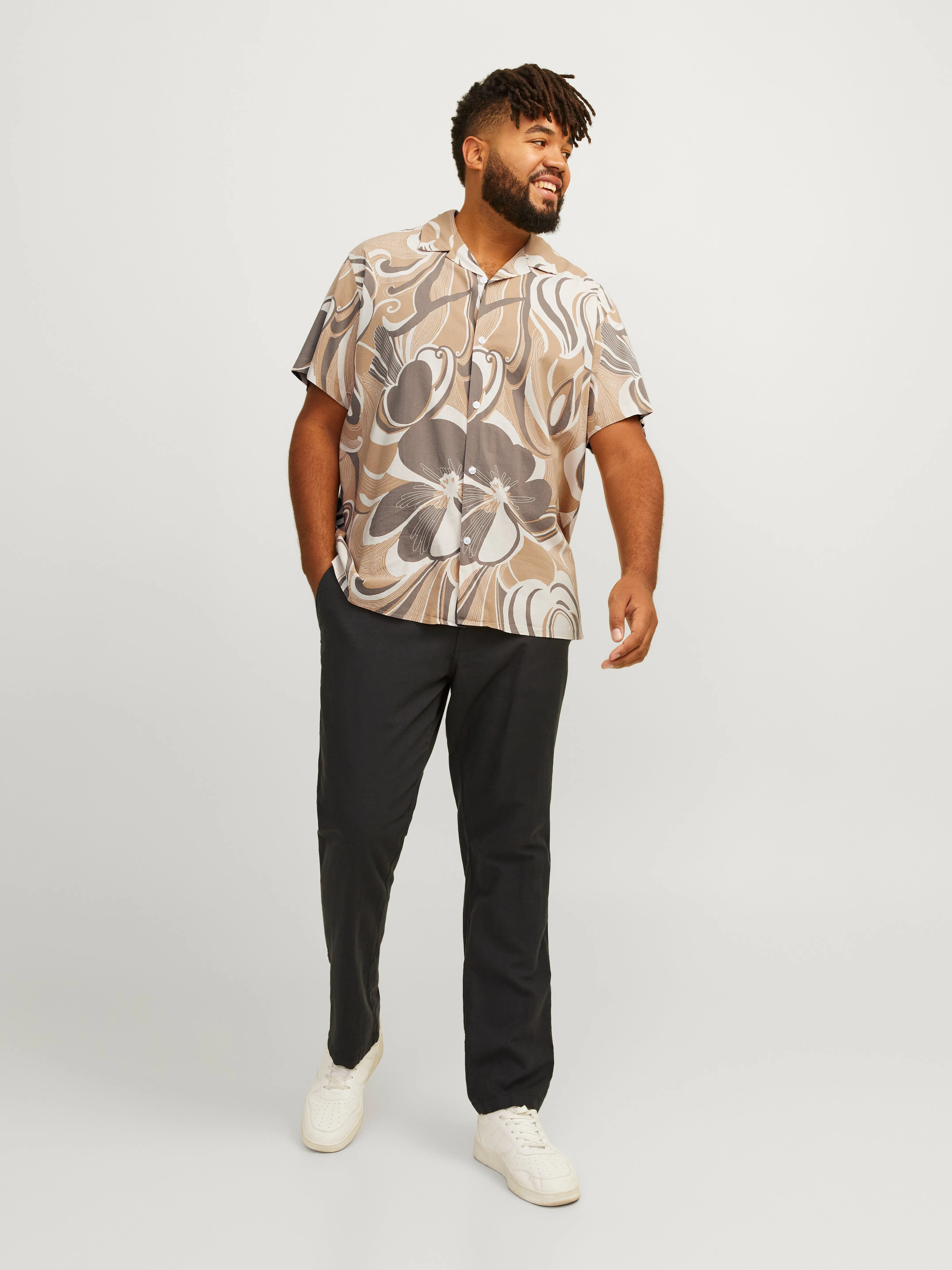 Plus Camisa Corte loose | Beige | Jack & Jones®