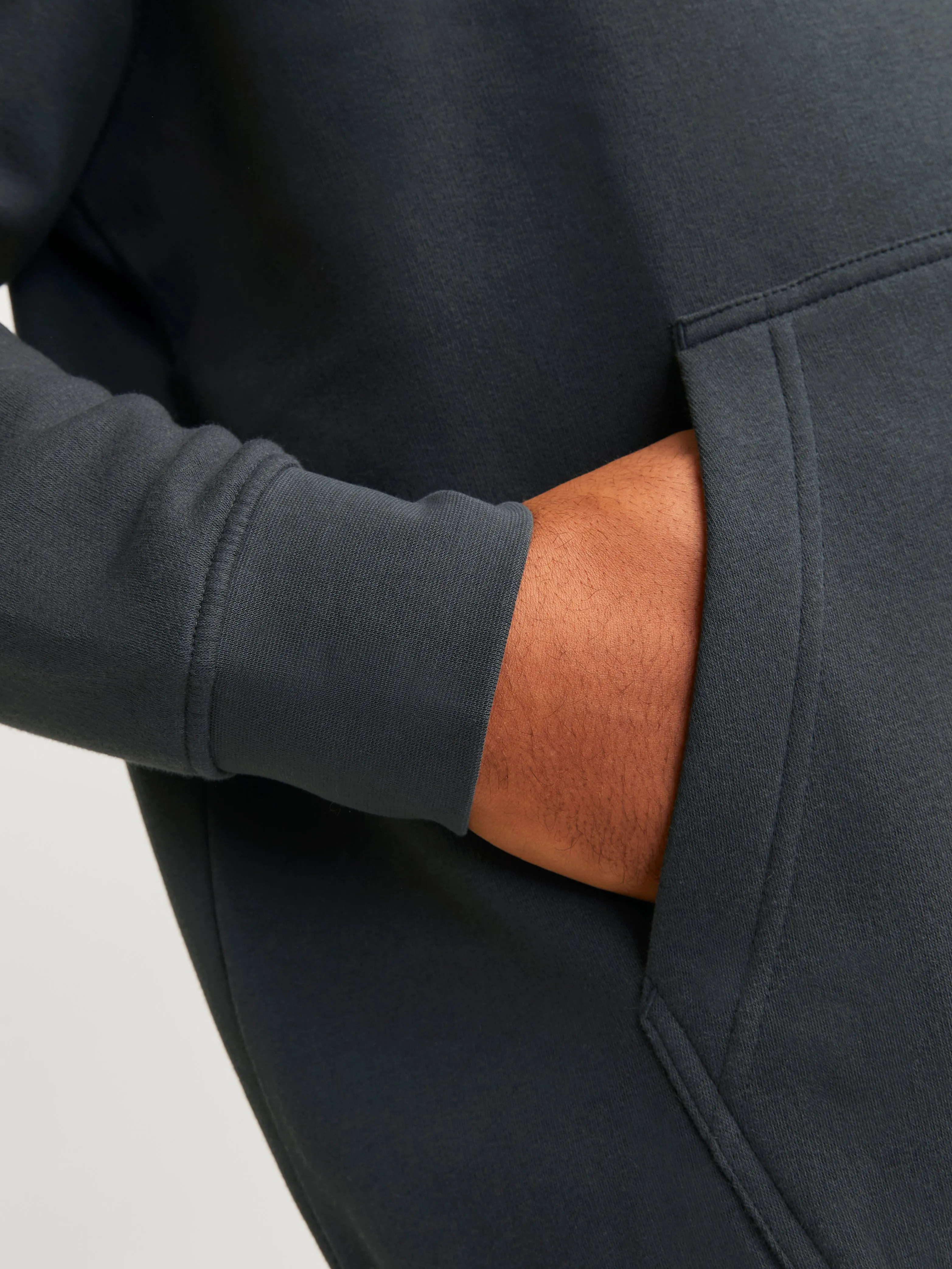 Plus Sudadera con capucha Estampado | Gris oscuro | Jack & Jones®